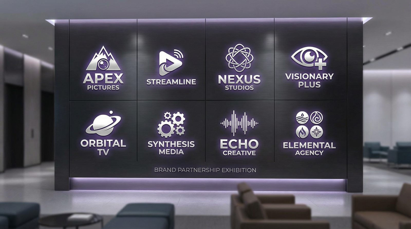 蜜桃合作影视品牌Logo墙